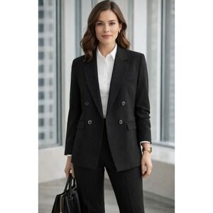 Madewell Rosedale Blazer in Crepe Black Size 00 ORIG $188 Career Business Office